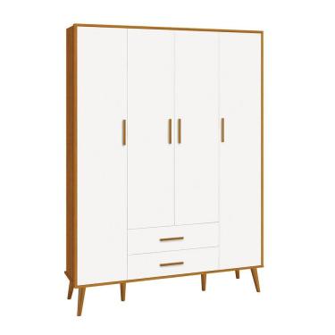 Imagem de Guarda Roupa Isis Retrô 4 Portas 2 Gavetas - Reller