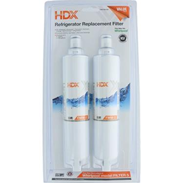 Imagem de HDX Filtro de água/purificador de substituição FMW-2 para refrigeradores Whirlpool (pacote com 2)