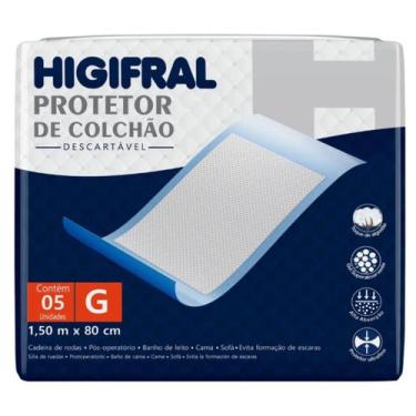 Imagem de Protetor de Colchão Descartável Higifral - Tamanho G - Com 5 unidades