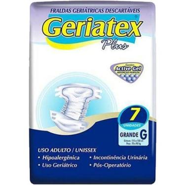 Imagem de Fralda Geriátrica Geriatex Plus - Tamanho G - Com 07 Fraldas