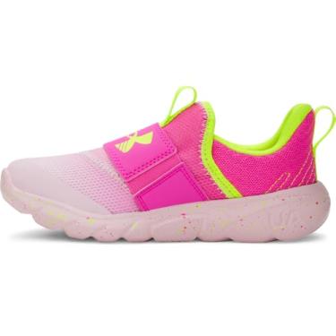 Imagem de Under Armour Tênis de corrida feminino pré-escolar Flash, (647) Prime Pink/Rebel Pink/High Vis Yellow, 16