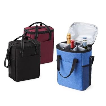 Imagem de Bolsa Termica 16 Litros Com 6 Divisorias de Porta Garrafas e Bolsos(Preto)