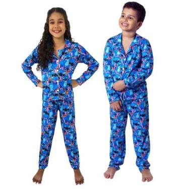 Imagem de Pijama Americano Longo Criança Infantil Personagens Inverno Frio Féria