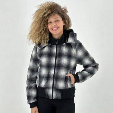 Imagem de Jaqueta Mosaico Bomber Flanela Xadrez Feminina-Feminino