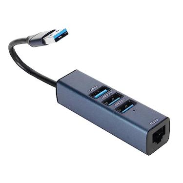 Imagem de YOUTHINK Adaptador Ethernet do Hub de 100 Mbps USB 3.0 Com 4 Portas 5 Gbit/S Liga de Alumínio para Laptop, Boca e Brincadeira