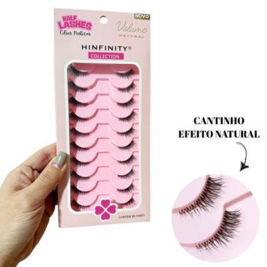 Imagem de Cílios Postiços H1022 com 10 pares cantinho cat half lashes Hinfinity 