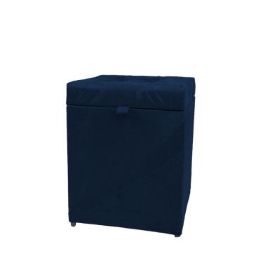 Imagem de Puff Baú Quadrado 1 Lugar 36X36 Cm Azul Marinho