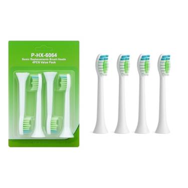 Imagem de (Genérico) 4x Refil Escova de Dente Elétrica Compatível com Philips Sonicare e Colgate SonicPro - Cabeça de Reposição