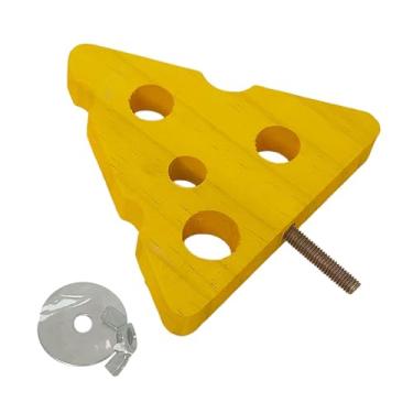 Imagem de WeiLaiKeQi Suporte para poleiro de pássaro, brinquedo de madeira para, plataforma para moer patas, brinquedo de exercício para playground para cacatua, Triângulo