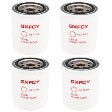 Imagem de Filtro de transmissão hidráulica HH660-36060 66021-36060 HHK70-14070 HHK80-1408 HHK72-14080 compatível com trator Kubota B1550 B1700 B1750 B21 B21000 B240 0 B2410 B26 B2630 B2710 B2910 (pacote com 4)