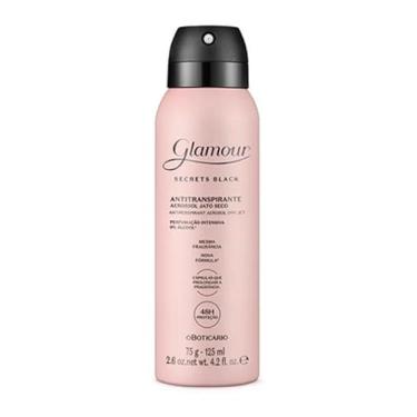 Imagem de Desodorante Antitranspirante Aerossol Glamour Secrets Black 75g
