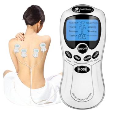 Imagem de Aparelho TENS de Eletroestimulação para Fisioterapia - Portátil e Eficiente para Alívio de Dores Musculares, Massageador Muscular Acunputura - 4 eletrodos (110v/220v)