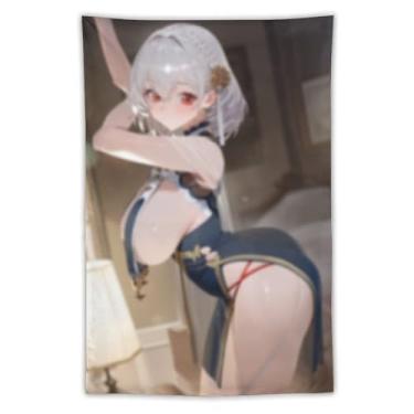 Imagem de LIEGBMEU Sexy Bikini Hot Anime Girl Tapeçaria 101.6 cm x 152.4 cm Interior Exterior Wall Quilt Art Decoração de Tapeçaria Caprichosa, AF299