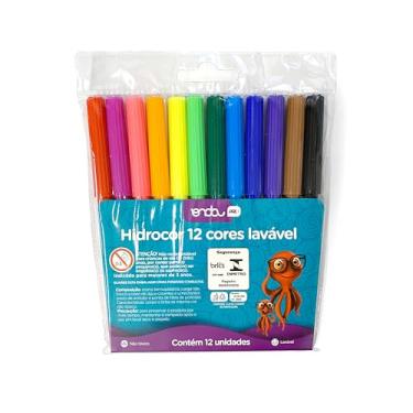 Imagem de Onda Pro Caneta Lavável Hidrocor 12 Cores