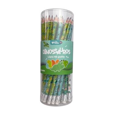 Imagem de Onda Pro Lapis HB Grafite Com Borracha Dinossauros Pote 72 Unidades