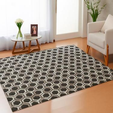 Imagem de Tapete Grande 2m – Moderno, Antiderrapante, Confortável e Fácil de Limpar, Ideal para Ambientes Internos (Grazi Marrom)