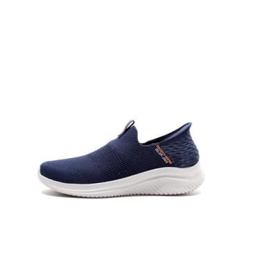 Imagem de Skechers Mocassim masculino Ultra Flex 3.0 Smooth Hands Free Slip-ins, EUA masculino, Azul marino, 9.5 Wide