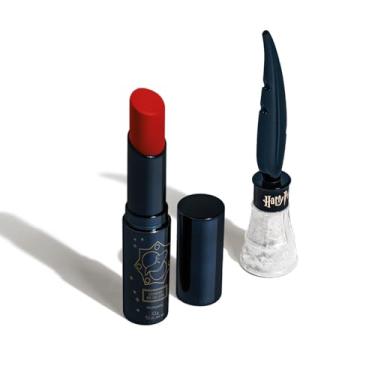 Imagem de Combo Lufa Lufa Harry Potter: Balm Labial Vermelho 3,2g + Delineador Líquido Branco Iluminado 7ml