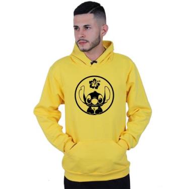 Imagem de Moletom Unissex Canguru Lilo Stitch Ohanna - Lafre, Amarelo, M