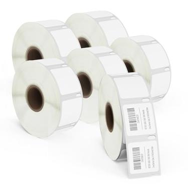 Imagem de BETCKEY - Substituição de etiqueta removível de filme para DYMO 30332 (2,5 cm x 2,5 cm), etiqueta quadrada quadrada durável à prova d'água com código QR, compatível com impressoras DYMO 450, 4XL e