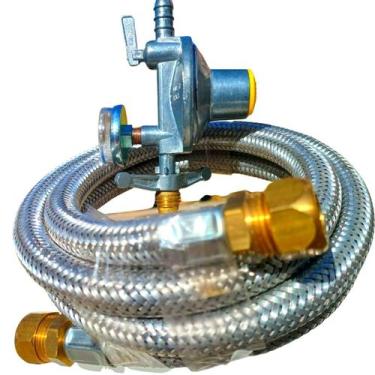 Imagem de Regulador click Max visor Gas 2kg/h Mangueira dako 1 metro - VINIGÁS /