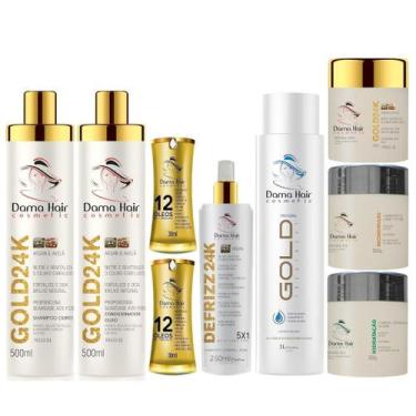 Imagem de Kit De Diva Tratamento Capilar Gold Dama Hair (9 Uni)