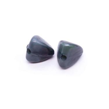 Imagem de Miçanga Passante Triângulo Resina Verde 12mm 50pçs 60g - Macall