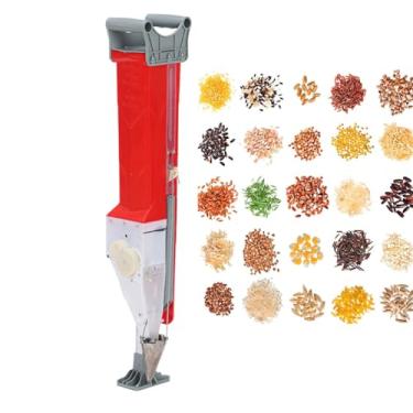 Imagem de Green,Semeadora de jardim doméstica portátil, semeadora de boca única de aço inoxidável, tamanho de grão ajustável adequado para plantar algodão, soja e milho