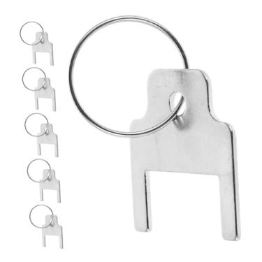 Imagem de 6 peças de chave de papel higiênico: chaves de substituição de aço inoxidável com anéis compatíveis com dispensadores de papel higiênico Kimberly 770301