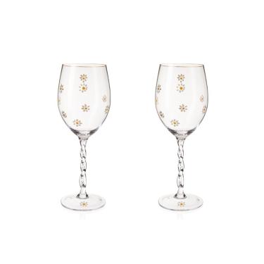 Imagem de Jogo De Taças Copa E Cia 2 Peças Aquarelle Margarida - Vinho-água 600 Ml