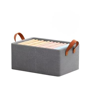 Imagem de Caixa Organizadora Dobrável com Alças para Guarda Roupa Nylon e Poliéster 47x28x20cm