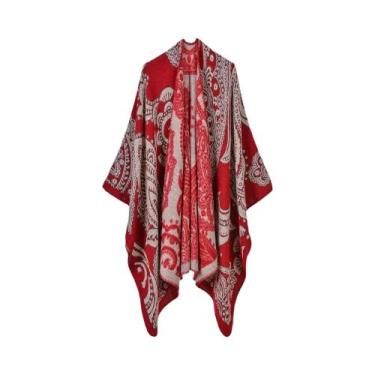 Imagem de Cachecol De Inverno Chunky De Imitação De Cashmere Para Mulheres, Esti