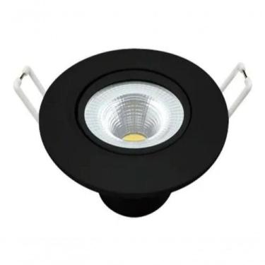 Imagem de Kit 3 Spot Led 5w Redondo Embutir Branco Frio 9x9cm Preto - AVANT