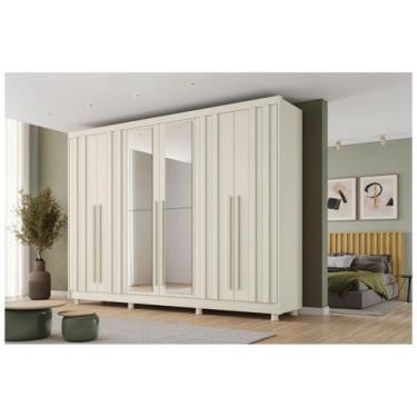 Imagem de Guarda-roupa Casal com Espelho 4 Gavetas 6 Portas Made Marcs Torino, O