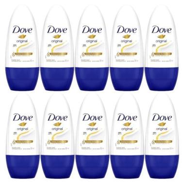Imagem de Kit 10 Desodorante Antitranspirante Roll-on Dove Original 50ml