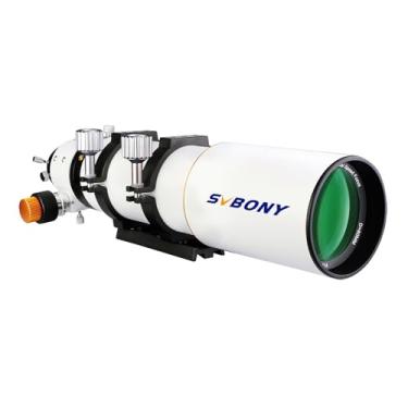 Imagem de SVBONY Telescópio refrator SV503, refrator acromático OTA de dispersão extra baixa F7 de 80 mm, focalizador de velocidade dupla, telescópio para adultos, para observação astronômica e fotografia