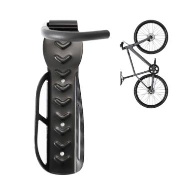 Imagem de Sailret Suporte vertical de parede para garagem, gancho de bicicleta de aço resistente para armazenamento interno, suporte que economiza espaço para estrada, montanha e bicicletas híbridas, serve para