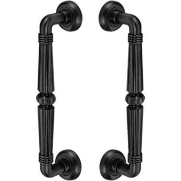 Imagem de Puxador Duplo Victoria 305mm Preto Fosco Porta Pivotante Correr Passag