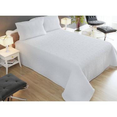 Imagem de Cobre Leito Colcha Branca Kit Classic Passione Casal Queen