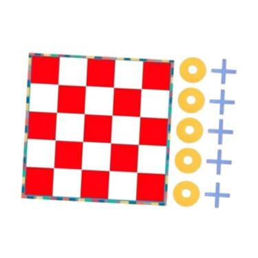 Imagem de simhoa Toe Toe Chess Set Board Game de tabuleiro Interação filho do filho Cérebro Teaser Educacional Toy Funny XO Toy para adultos crianças crianças