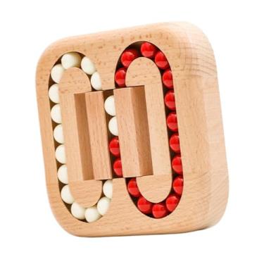 Imagem de menolana Cubo de madeira giratório com ponta de dedo, brinquedo giratório, ornamento para festa, suprimentos, quebra-cabeça para adultos, meninas e meninos, Contas de Acrílico