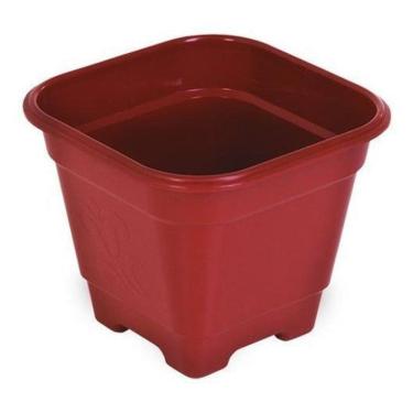Imagem de Vaso De Plantas Quadrado Médio 29X29X24,5 Vermelho 25294