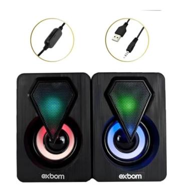 Imagem de Caixa de Som LED para PC, 10 Watts RMS, Volume Alto, Conexão P2