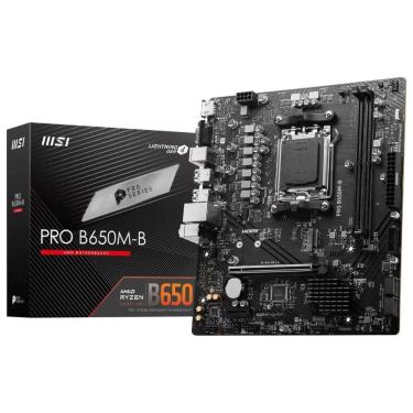 Imagem de Placa Mãe MSI Pro B650M-B (AM5 - DDR5 9000) - Chipset Intel B650 - USB 3.2 - Slot M.2 - Micro ATX