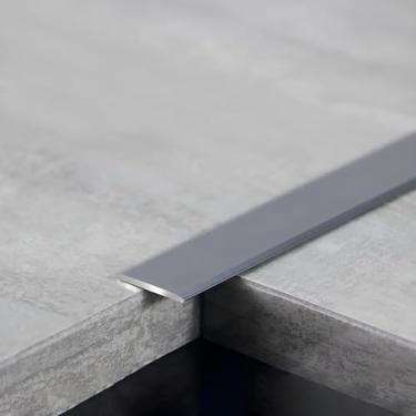 Imagem de Perfil De Transição Laminado De Liga De Alumínio Robusto E Faixa De Cobertura - Tiras De Transição De Rodapé De 3x90 Cm Para Soluções De Piso Sem Costura, Gray, W:35MM