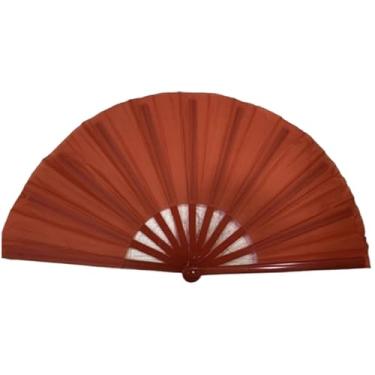 Imagem de Leque Oriental Grande Para Kung Fu E Tai Chi - AcessóRio Para ApresentaçãO De DançA E Artes Marciais(Vermelho)