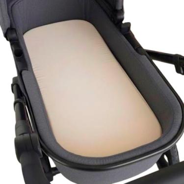 Imagem de Colchão para Carrinho Moises Colchonete Bebê Menino Menina com Capa Removível e Espuma(BEGE)