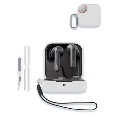 Imagem de Capa para fone de ouvido CMF by Nothing Buds 2 Bluetooth 2025, capa protetora portátil de silicone macio WUNIAK resistente a arranhões com kit de limpeza, mosquetão e cordão, branca