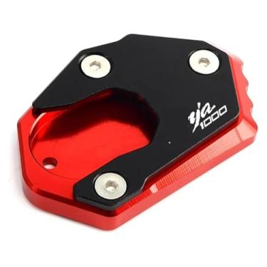 Imagem de BYYINGSUS Suporte lateral de alumínio CNC Suporte lateral para ampliar acessórios de motocicleta compatíveis com Ninja1000 SX Z1000SX 2015-2023 (vermelho)