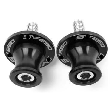 Imagem de BYYINGSUS Carretéis de braço oscilante de motocicleta parafusos de suporte de braço oscilante compatíveis com SV650 / S SV 650 S 1999-2023 2003 2004 2005 2006 2007 2008 (preto)